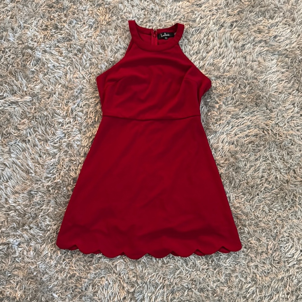 Lulus Mamacita Burgundy Halter Skater Dress - Picture 3 of 7